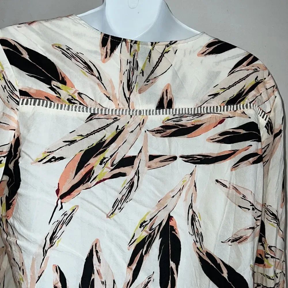MAVEN WEST Luxe Soft Feather Pattern Blouse-M - Picture 5 of 8